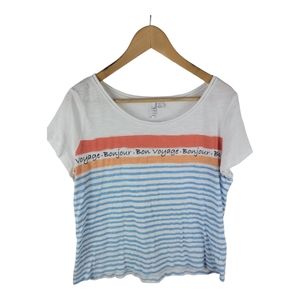 Elle tees short sleeve size extra large multicolor preowned street wear graphic